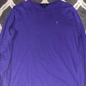 Purple polo long sleeve tee